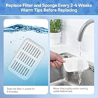 Set 10 filtre de schimb pentru fântâna de apă pentru pisici Feriva, compatibile cu dozatorul de apă fără fir Everweet MAX cu sistem de filtrare multiplă 4