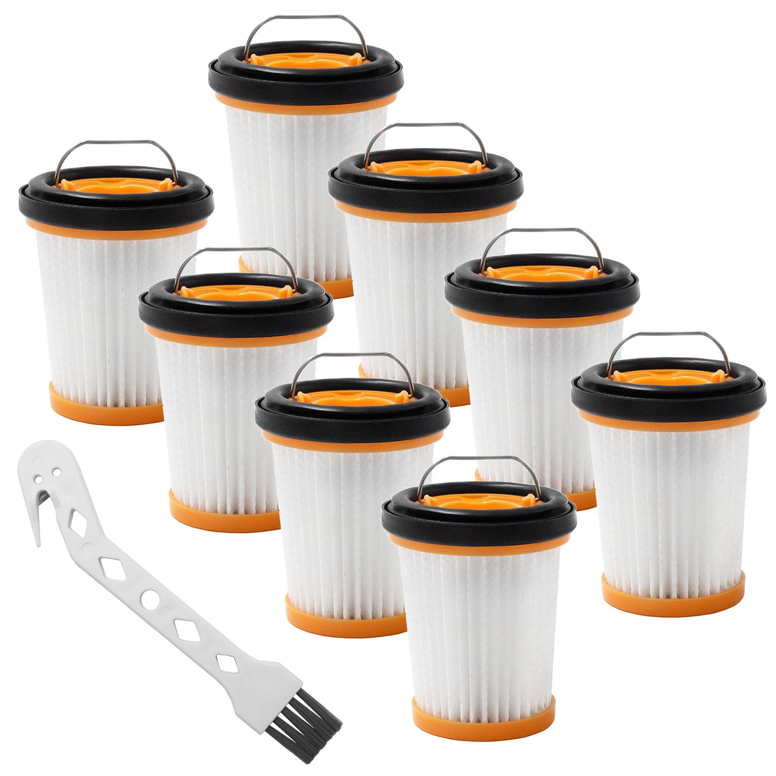 8 Pack WV201 Vacuum Fiters Replacement for Shark Wandvac ION W1 S87 Cordless Handheld Vacuum WV200,WV201,WV205,WV220.Compare to Part # XHFWV200