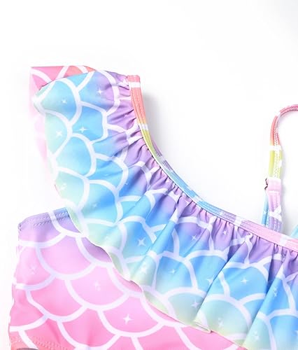 Miniatura 3 de CHILDRENSTAR Traje de baño de dos piezas para niñas traje de baño con volantes y volantes para niños