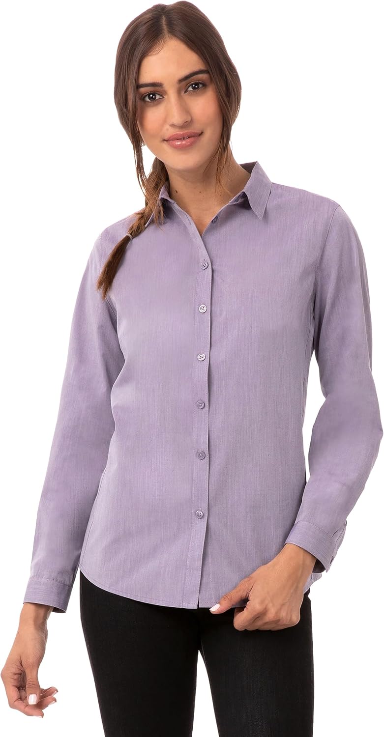 Chef Works Womens Modern Chambray Dress Shirt