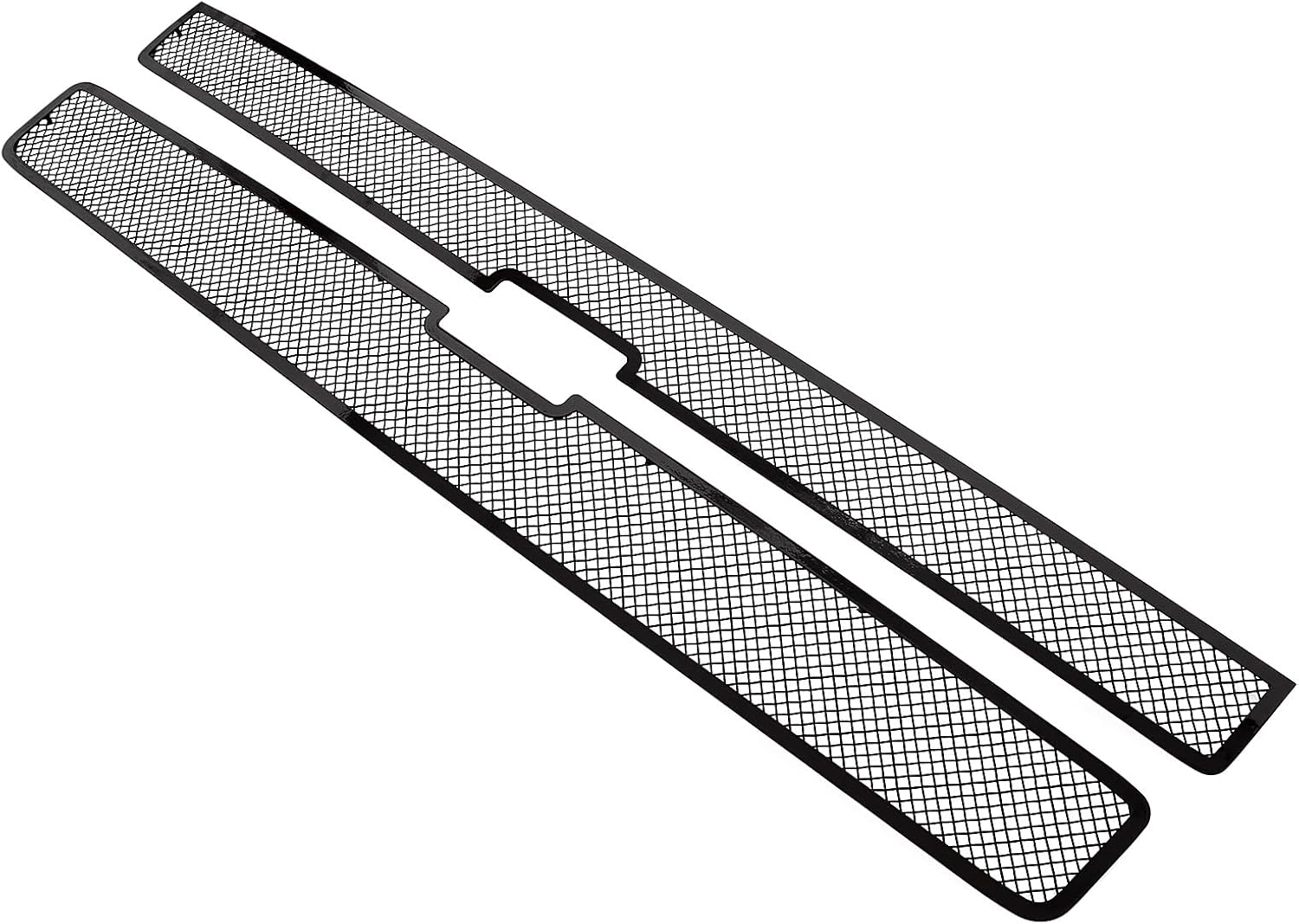 APS Compatible with Chevy Silverado 3500HD 2500HD 2007-2010 Main Upper Stainless Steel Black Mesh Front Grill Grille Insert C75774H