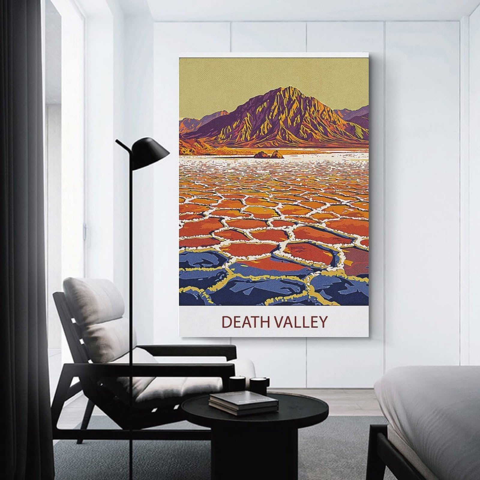 Junmoney Death Valley Landscape Room Decor Wall Art, 24x36inch(60x90cm), for Office, Study Or Home Workspace, Decorative Artwork for Productive Spaces