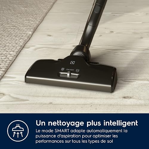 Electrolux Pure D8, Commandes à Distance, Aspirateur Traineau avec Sac, Ultra Silencieux, 57dB, Puissance Automatique Intelligente, Poignée avec Commandes et Affichage LED, PD82-8DB, Bleu Denim - 5