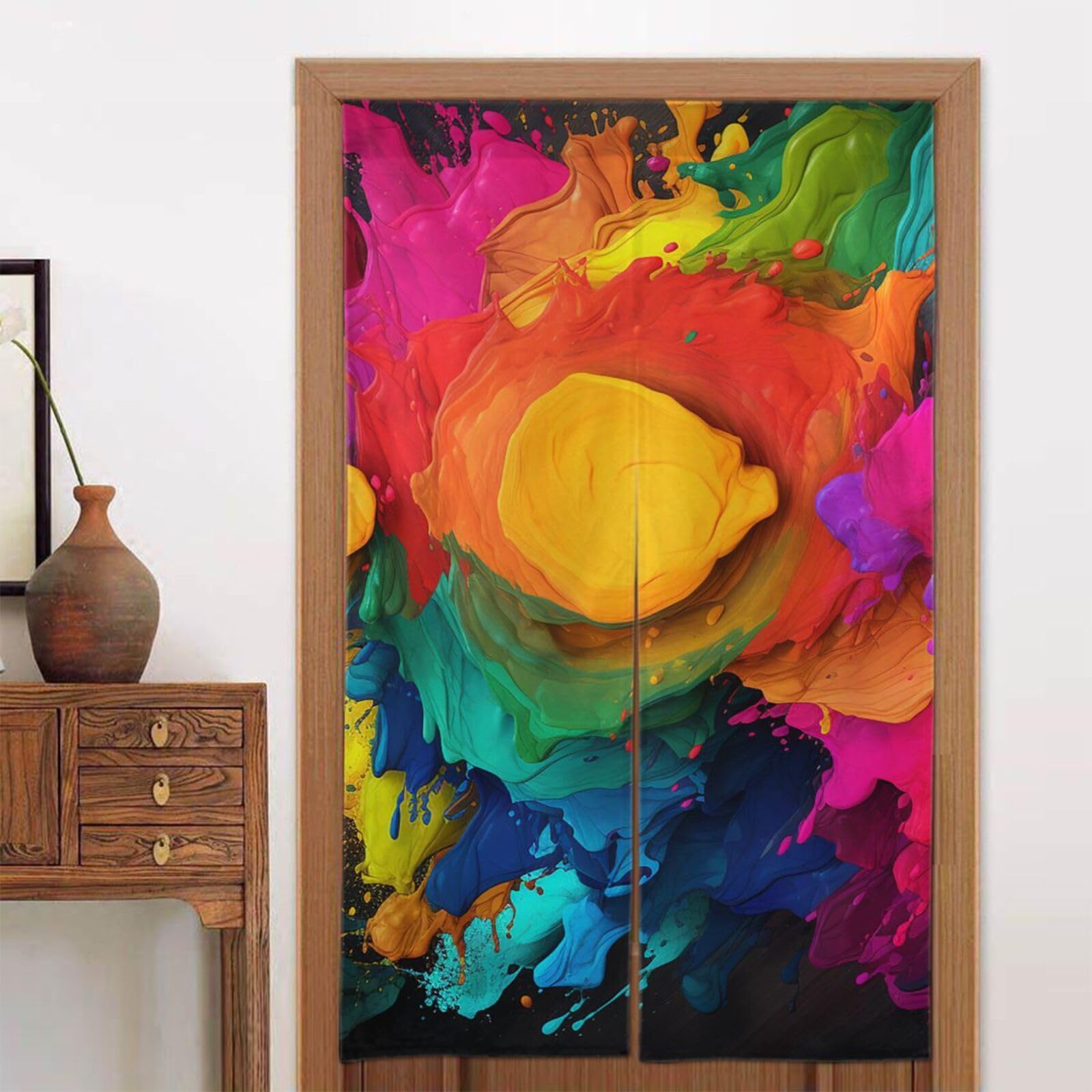 Rideaux de porte en tissu tapisserie haut de gamme : lot de 2 occultants
