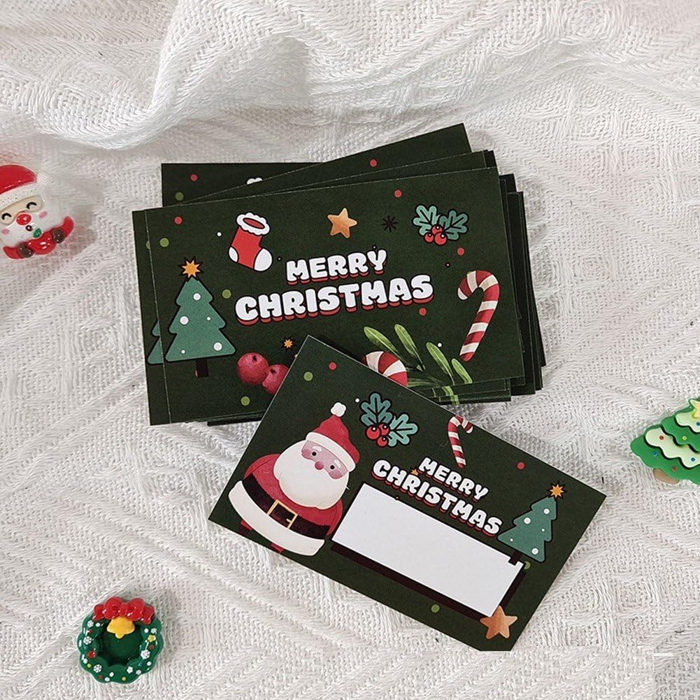 100 Cartes à Gratter De Noël - Jeu De Fête Pour Tirages Au Sort, Tombola - Motifs Sapin, Père Noël - 11