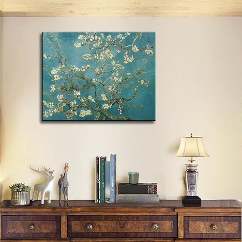 Miniatura 5 de msspart Vincent Van Gogh - Reproducción de pinturas al óleo de árbol en flor de almendro, arte de pared para dormitorio, baño, decoración del hogar,