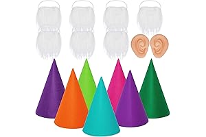 16 Packs Gnome Costume Set: The Perfect Crayon Hat and Beard Combo