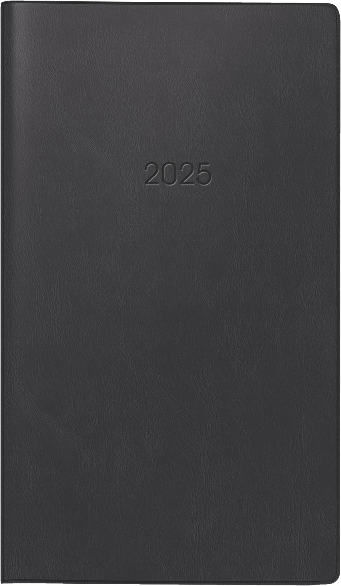 BRUNNEN Pocket Calendar Model 756 2025 | A6, Plastic, Black