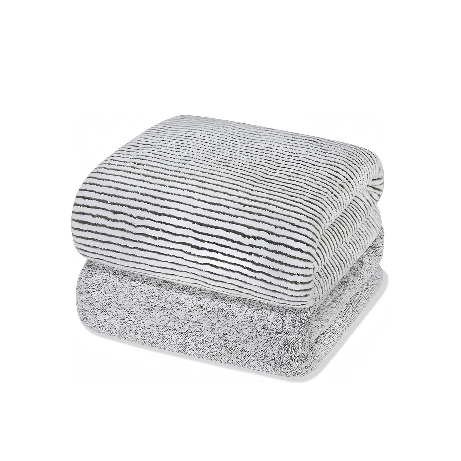 Serviette de bain microfibre LUWOO lot de 2 grands draps de douche 75x35cm super absorbants