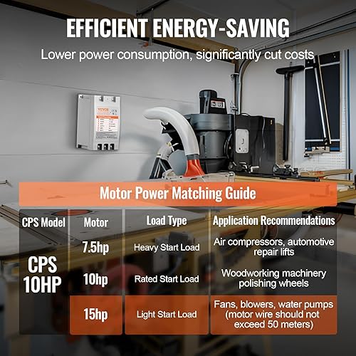 Miniatura 4 de Convertidor de 3 fases  Convertidor monofásico a 3 fases de 10 HP 30 A 220 V, cambiador de fase digital para uso residencial y comercial ligero,