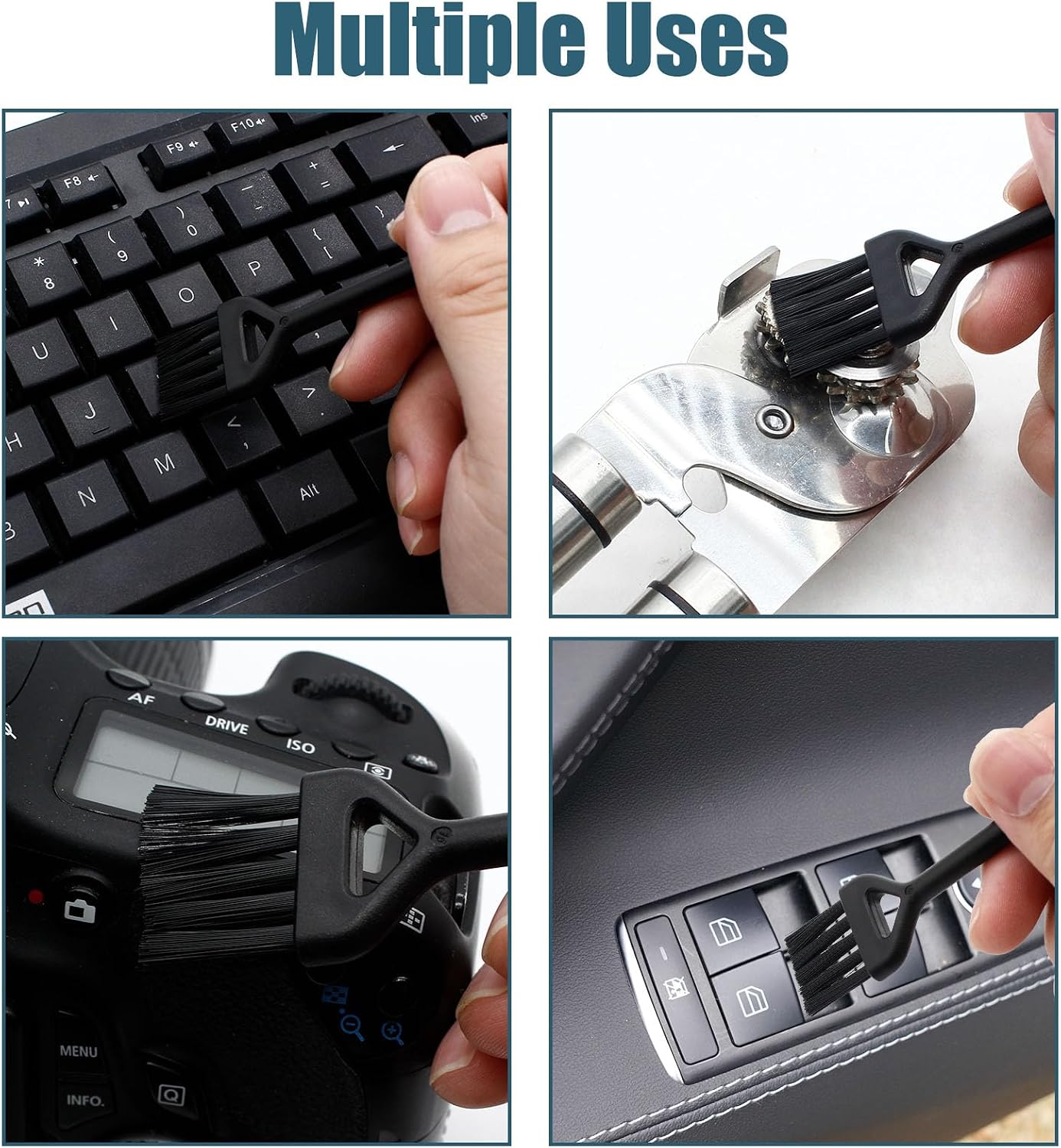 Keyboard Cleaning Brush, 6 Pcs Plastic Handle Nylon Anti Static Brush Kit Fit for Computer Keyboard, Laptop, Phone, Car Interior Detailing Cleaning Tools