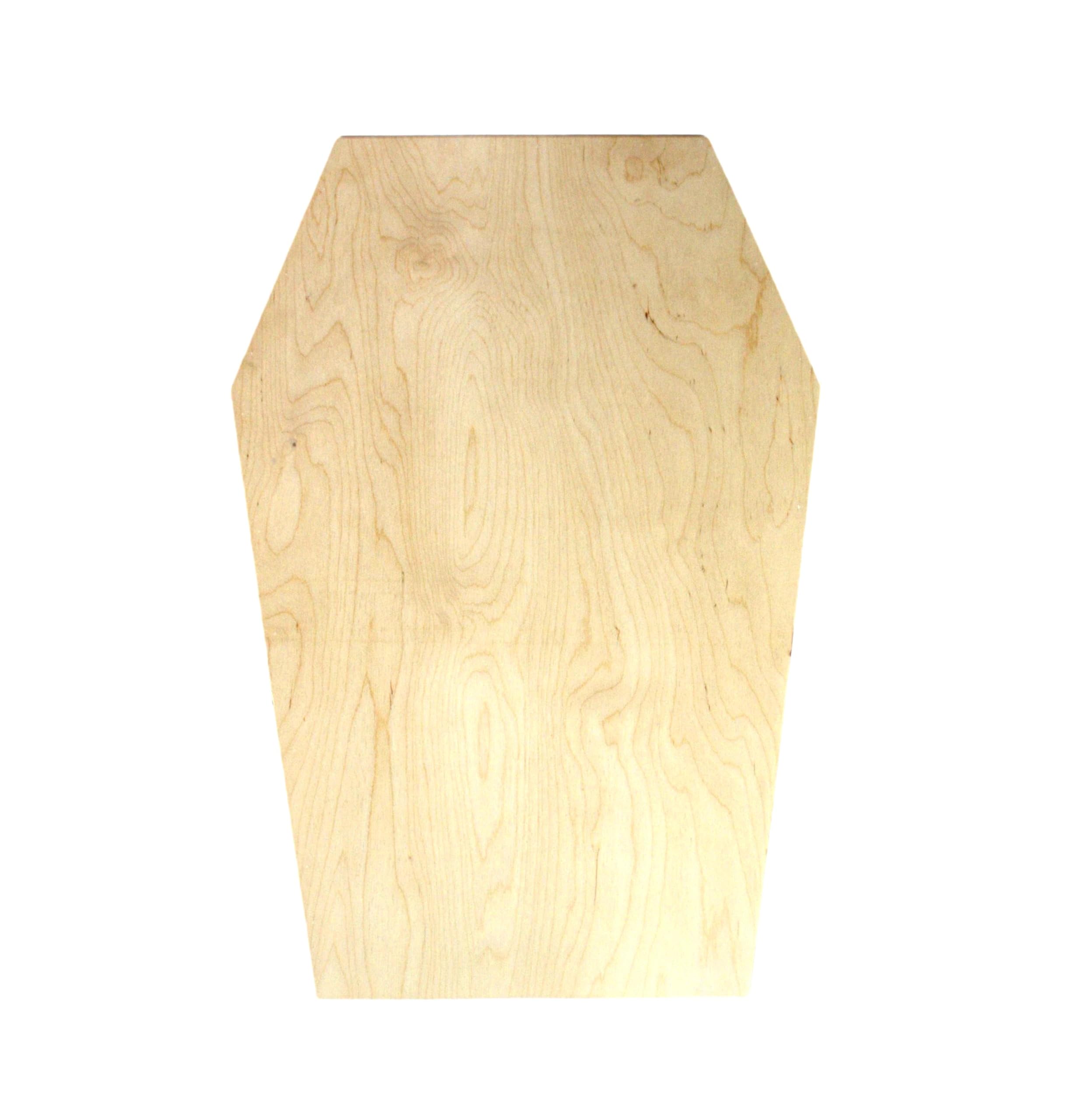 Wooden World - Skrzynka w kształcie trumny z drewna 58,5 cm naturalna | Otwierane, nielakierowane pudełko z drewna do dekoracji gotyckich i aranżacji Halloween