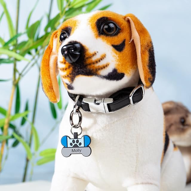 Foto 6 de 8 de jewelora Versión mejorada Escultura Placas de identificación para perros personalizar Etiquetas de ID…