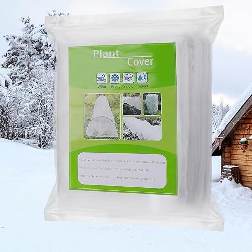 Alphatool Cubiertas para plantas con protección contra la congelación 10 pies x 50 pies, tela transpirable no tejida a prueba de heladas, cubierta