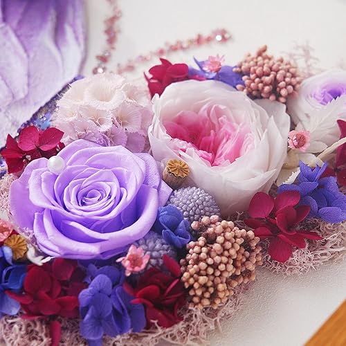 Miniatura 3 de ADDWel Marco de caja de sombra de mariposa preservada de 12 x 12 pulgadas, marco de fotos único de mariposa, regalo de rosas eternas para mujeres,