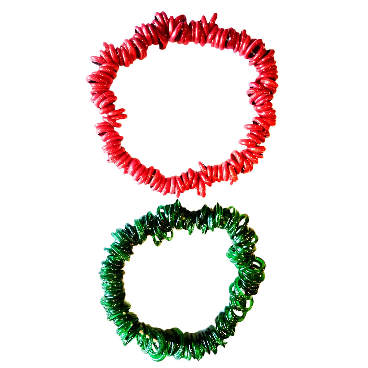 Pooja Ghar Red and Green Maata Chitti Gajulu for Navratri Puja | Small Bangles for Lakshmi Pooja | Durga Mata Puja Bangles | Pack Of 2 (Per Pack Count 90-100) (B09HSJ35GF) Amazon Price History, Amazon Price Tracker