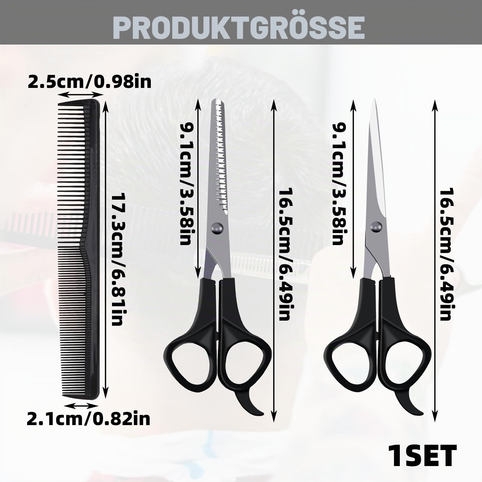 Haarschere Set, 2 Scharfe Professionell Scheren-Sets Scharfe Friseurscheren Haarschneideschere Profi Friseurschere Set Scheren Set Friseur für Damen Herren Kinder Familie Friseursalon