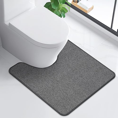 Miniatura 14 de Alfombra de baño antideslizante, ultrafina con parte trasera de goma, absorbente, de secado rápido, lavable a máquina, accesorios de decoración del