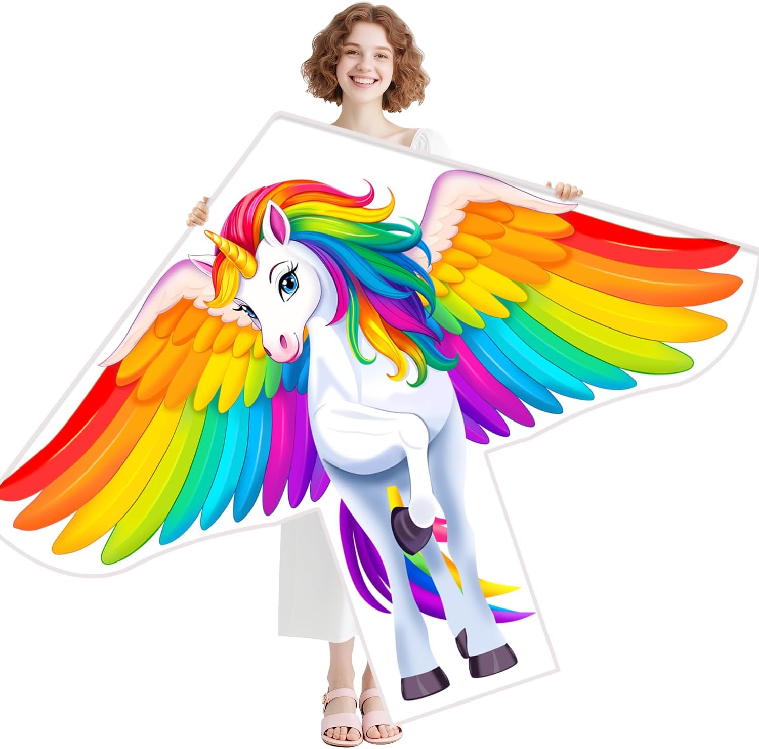 Xida Kites for Kids Ages 4-8, Large Kite for Adults, Easy to Fly Beach Kites with Handle and String,Perfect for Beginners,Beach,and Outdoor Flying Fun - Image 6