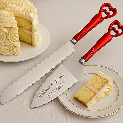 Miniatura 2 de Gifts Infinity - Juego de cuchillos y utensilios personalizables para pastel de boda