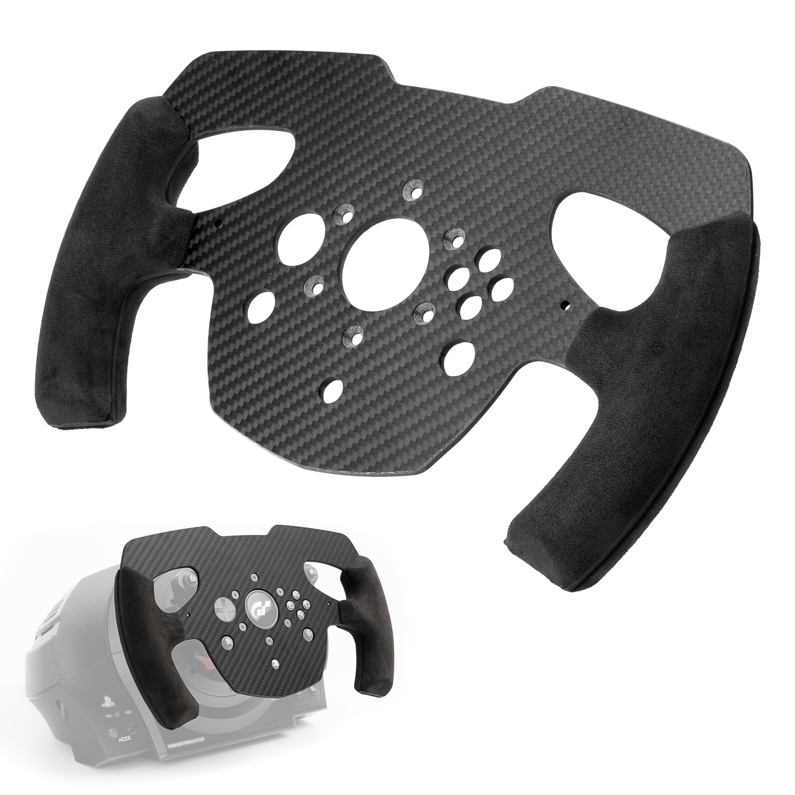 sciuU Roue de Volant Fibre Carbone compatible avec Thrustmaster T300 RS/GT