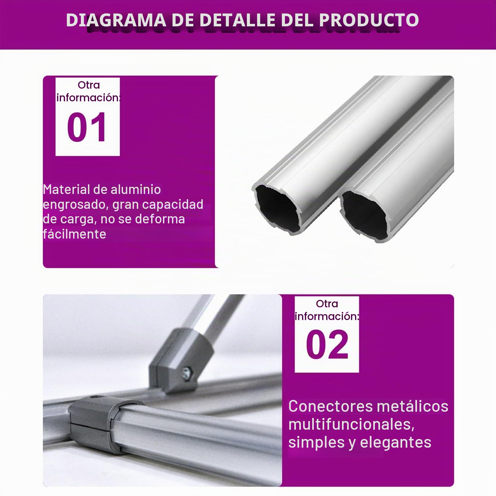 bastidor para bordar Soporte para bordado de punto de cruz, Material de aluminio ajustable de pie para costura, adecuado para Manual y costura