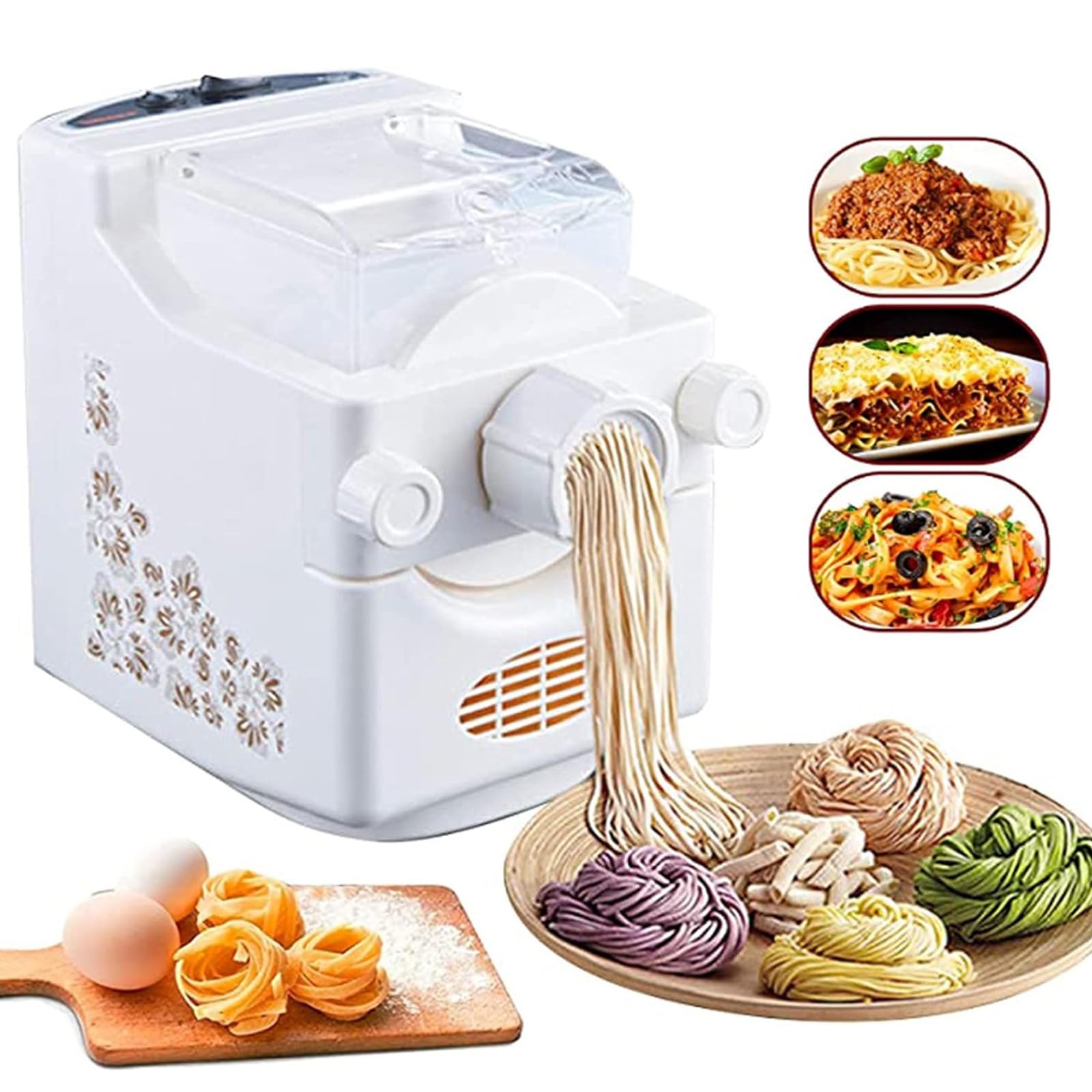 Amazon.co.jp: 自動パスタ押出機、180W自動パスタマシン、9つの麺型 
