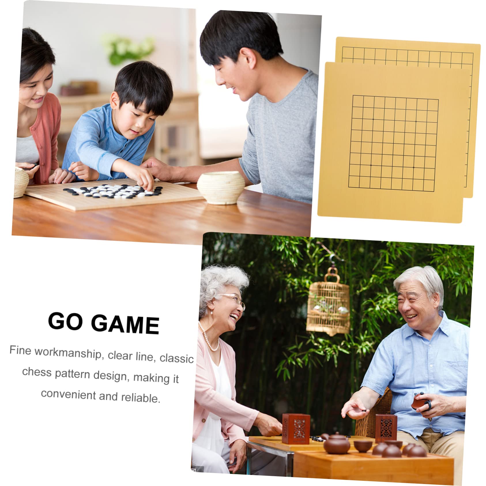 SUPVOX Tablero De Go Portátil Plegable 12.59X11.81In Juego De Mesa Tradicional Accesorio De Ajedrez Go para Niños Y Adultos Ideal para Casa Viajes Y Juegos Infantiles