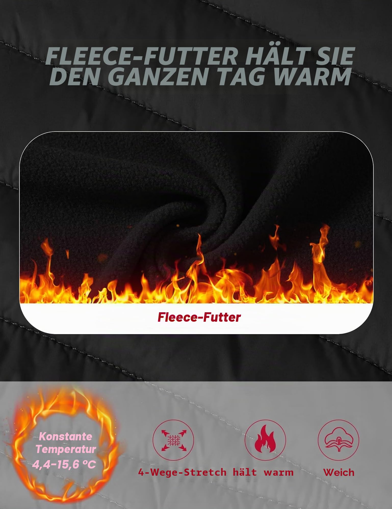 MoFiz Steppweste Damen Daunenweste Ärmellos Übergangsjacke für Outdoor