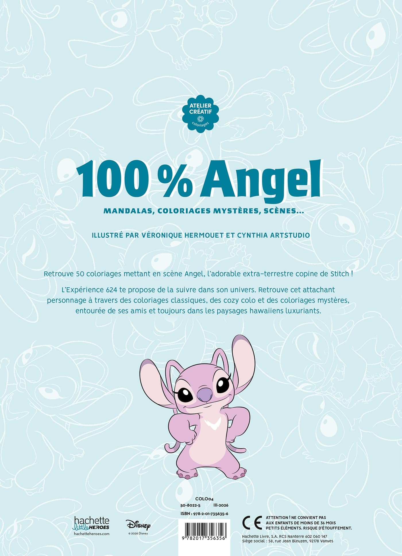 100 % Angel: Mandalas, coloriages mystères, scènes...