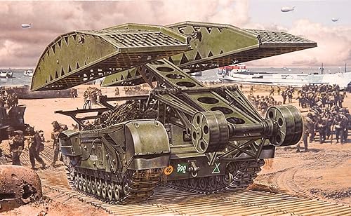 Miniatura 3 de Airfix Vintage Classics Churchill Bridge Layer 176 WWII Kit de modelo de tanque militar de plástico A04301V, surtido, escala 1 76