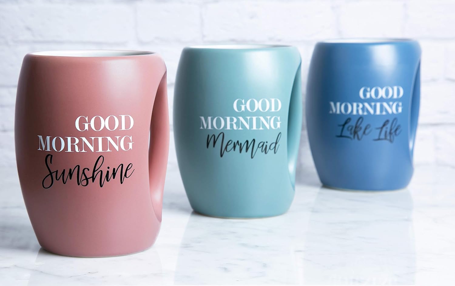 Pavilion Gift Company 10521 Pink Huggable Hand Warming 16 oz Coffee Cup Mug Good Morning Sunshine - Image 6