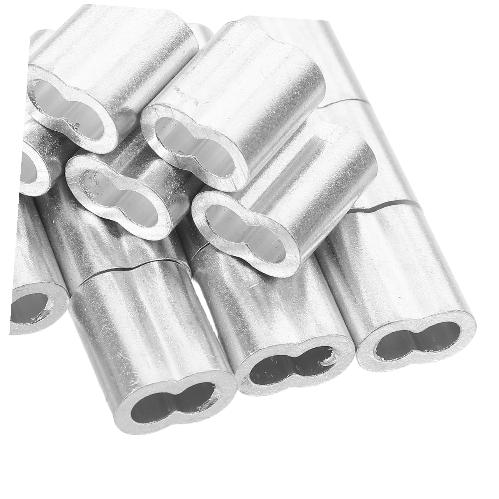 WOONEKY Morsetti per Funi Metalliche in Acciaio Inox Manicotto ad Anello di Crimpatura in Alluminio Elemento di Fissaggio per Attrezzatura di Traino Clip per Filo d Acciaio Redanella
