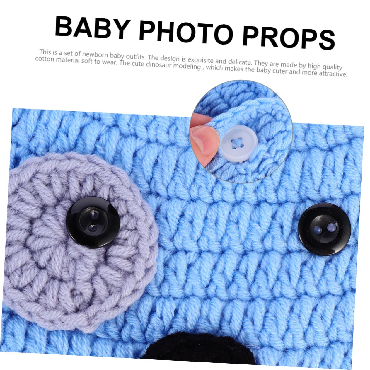 Ropa De Modelado Para Cachorros Para Fotografía De Bebés Azul Accesorios De Recién Nacido Conjunto De Ropa De Punto Gorro Pantalones Cortos