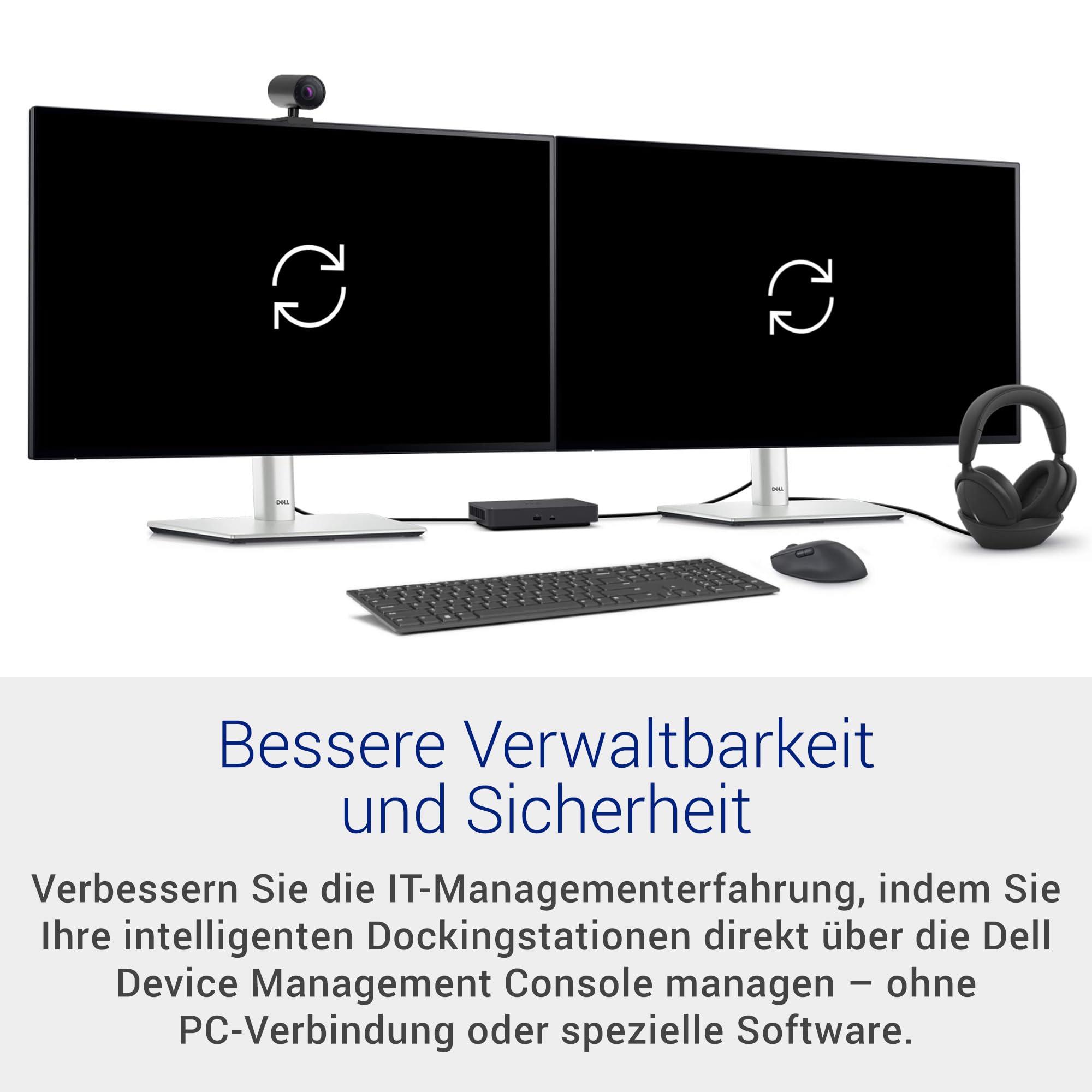 Dell Pro Thunderbolt 5 Intelligente Dockingstation SD25TB5 – Stromversorgung bis 300W, unterstützt 4 Displays 4K 120Hz/8K, 6X USB, HDMI 2.1, DP 2.1, 2.5GbE, Remote-IT-Management, kompaktes Design