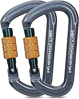 Vista 15 de SOB Clips de mosquetón de escalada con bloqueo automático, conector de mosquetón asimétrico de alta resistencia utilizado para rappel