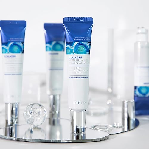 Miniatura 7 de Farmstay Collagen Water - Suero para ojos con rodamiento húmedo completo – Suero debajo de los ojos reduce arrugas y líneas finas – Producto para el