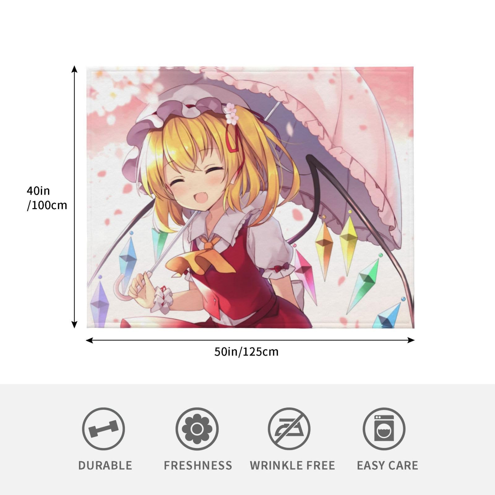 Amazon.co.jp: 大判 掛け毛布 東方シリーズ フランドール