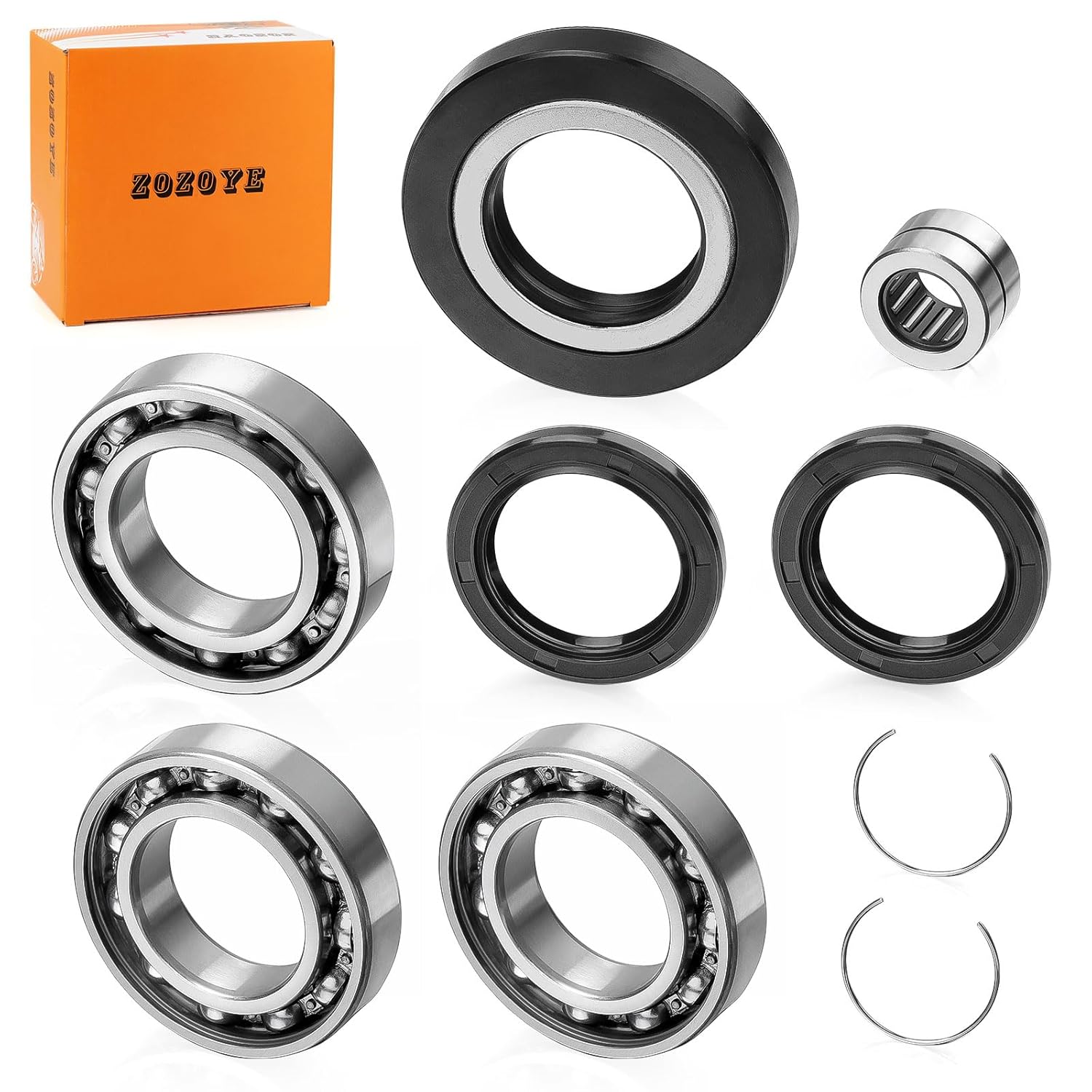 Rear Differential Bearing Seal Kit for Honda Rancher 420 TRX420 Foreman 500 520 TRX500 TRX520 2014-2024