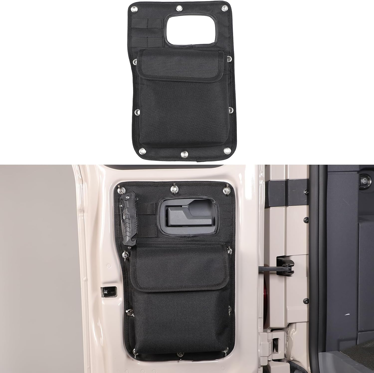 Tailgate Left Side Storage Bag Compatible with INEOS Grenadier SUV 2020-2024 2025+, Outdoor Off-Road Recovery Gear, Multifunctional, Lightweight Trunk Organizer