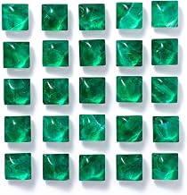 STARUBY 25 Pcs Fridge Magnets Refrigerator Magnets Cute Decorative Magnets Office Kitchen Magnets Glass Magnets Fridge Locker Magnets for Whiteboard,Malachite Green Marble Texture,0.62 inch
