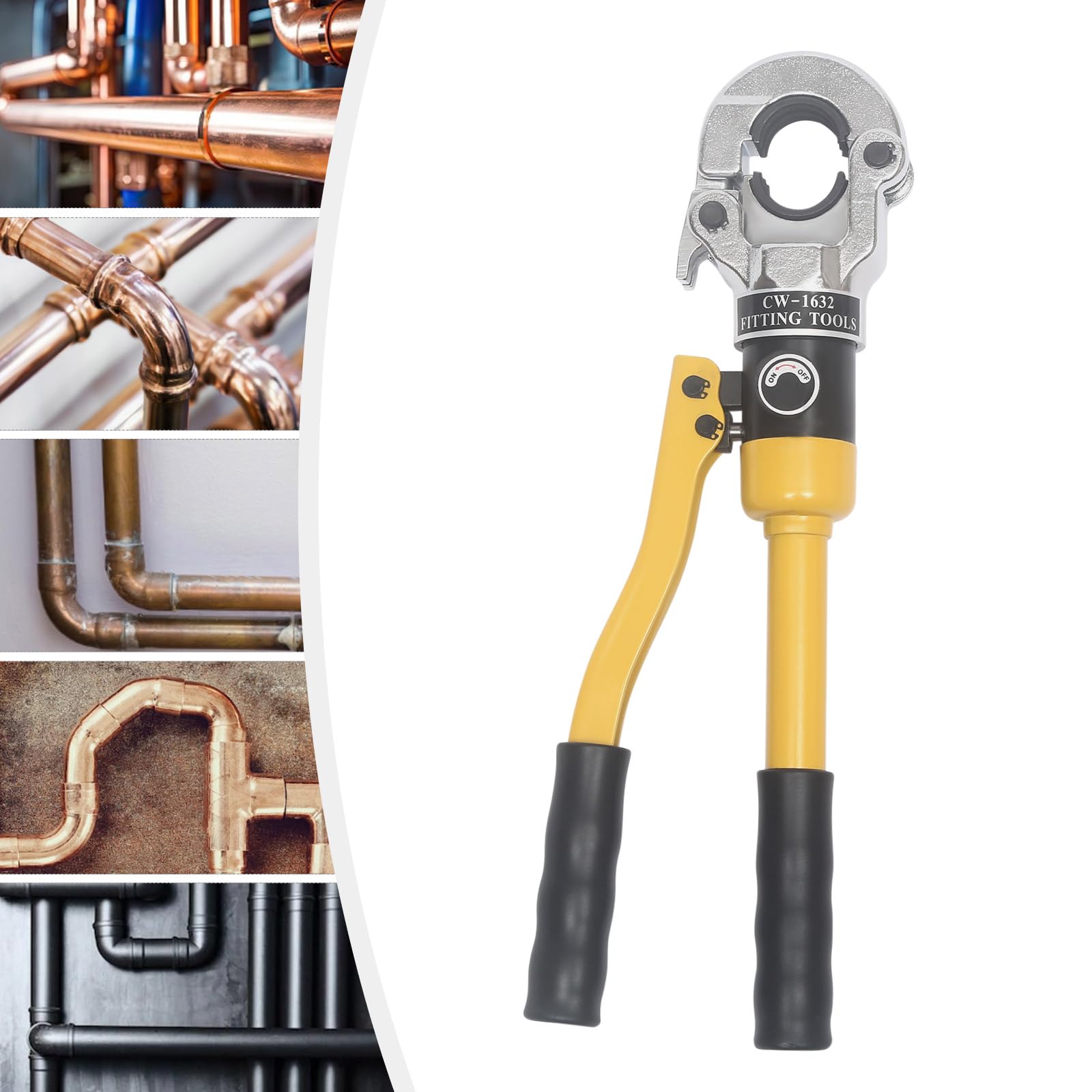 Pinza di crimpatura idraulica Utensili di crimpatura di varie dimensioni per aggraffatura di tubi in alluminio plastica tubi in acciaio ecc. Materiali di alta qualità facili da pulire Design