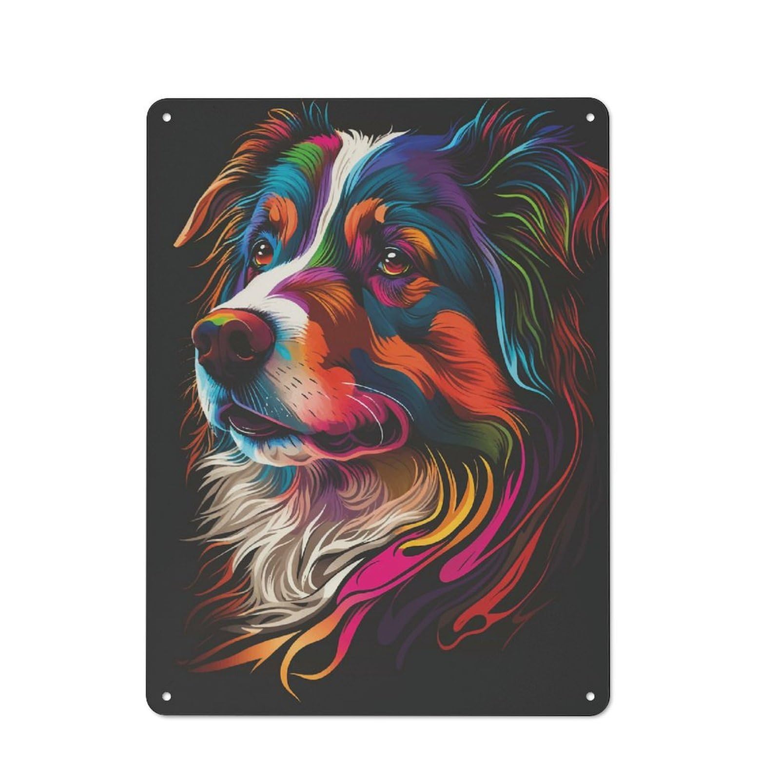 My Australian Shepherd Classic Metal Wall Decor 40x30cm, Metal Wall Plaque for Office, Study, Studio Or Hallway