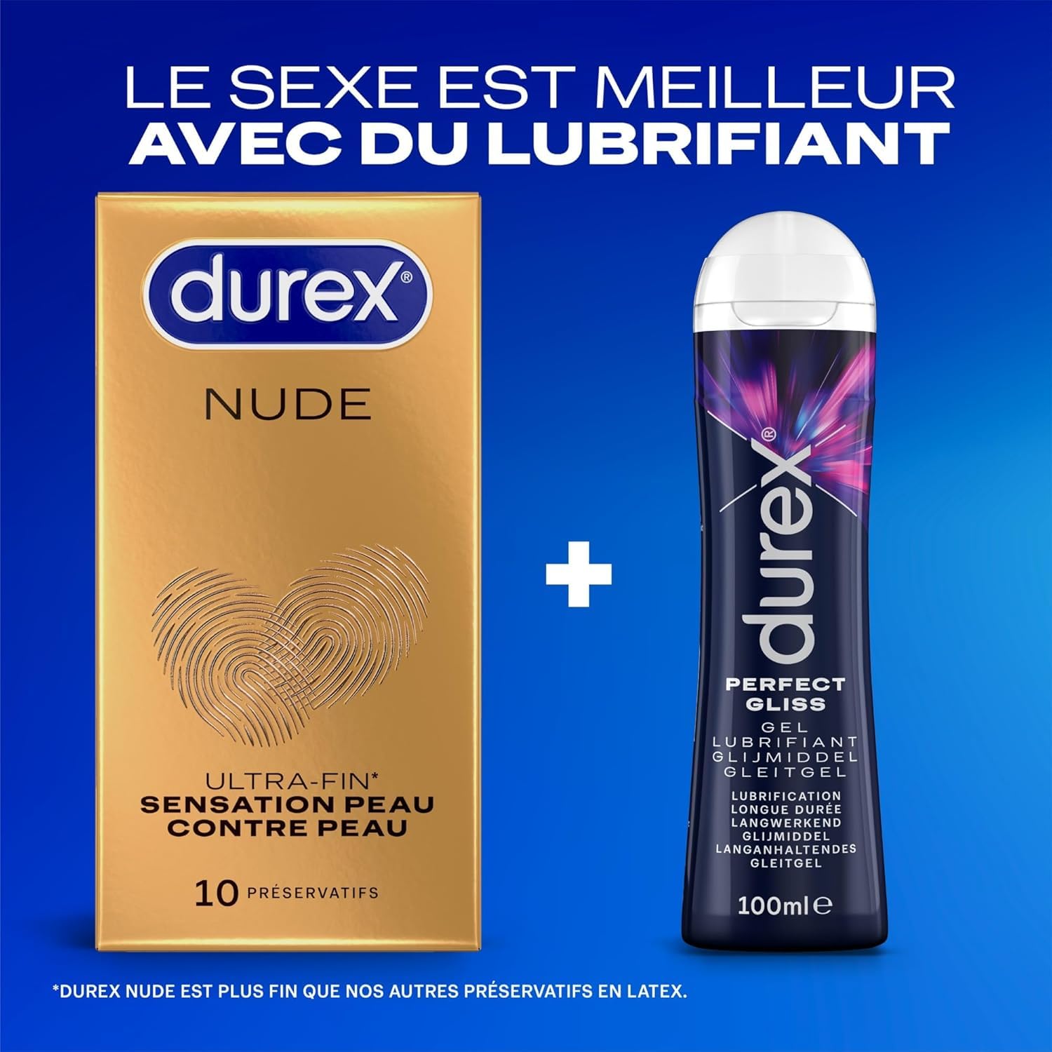 Durex - Lot de 30 Préservatifs Nude - Sensation Peau Contre Peau