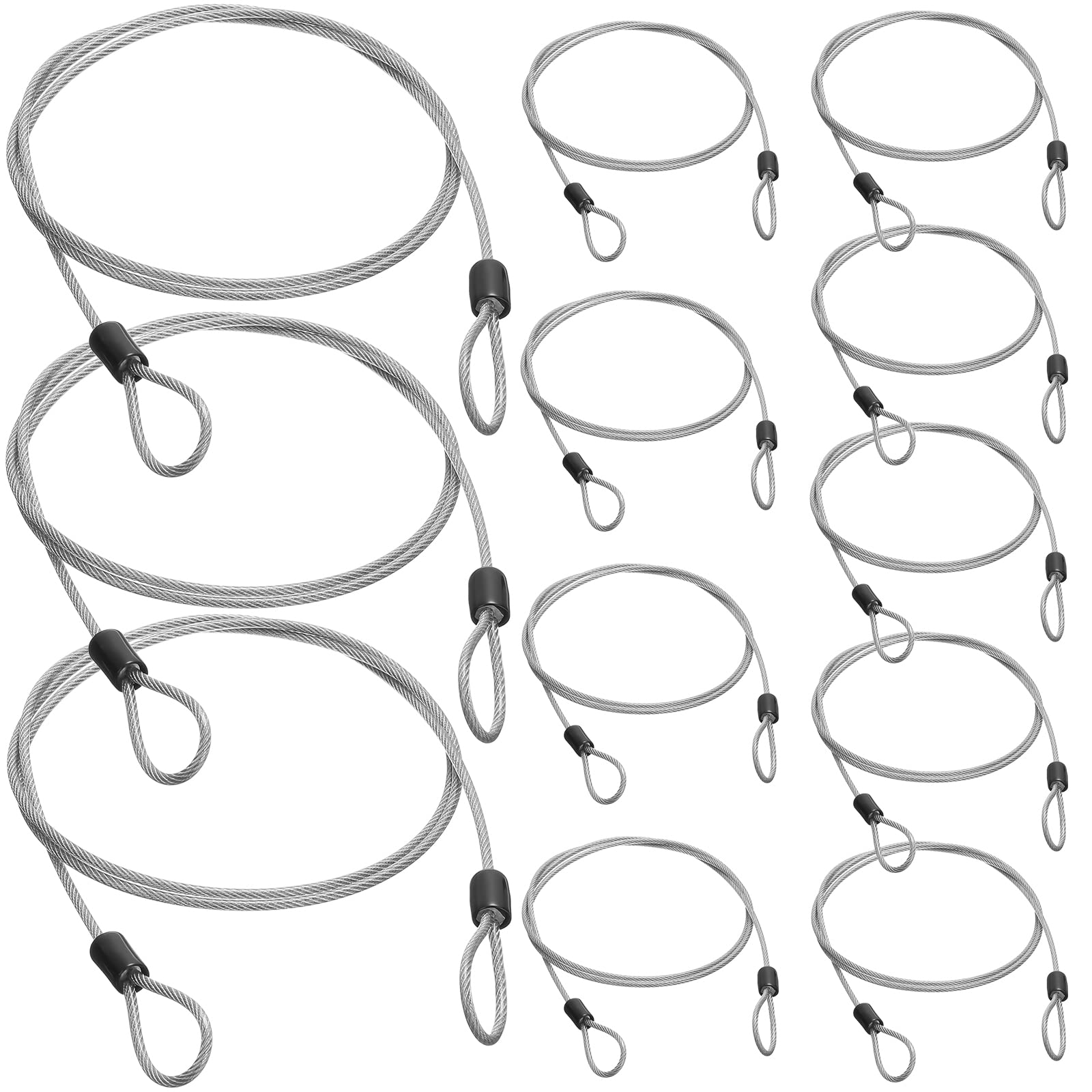 Buy 12 Pack Security Cable Luggage Lock Cable with Loops 4ft 3mm