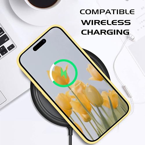 Miniatura 7 de DOMAVER Funda para iPhone 14 Pro, silicona líquida, gel suave, forro de microfibra, funda de cojín a prueba de golpes, funda protectora para iPhone