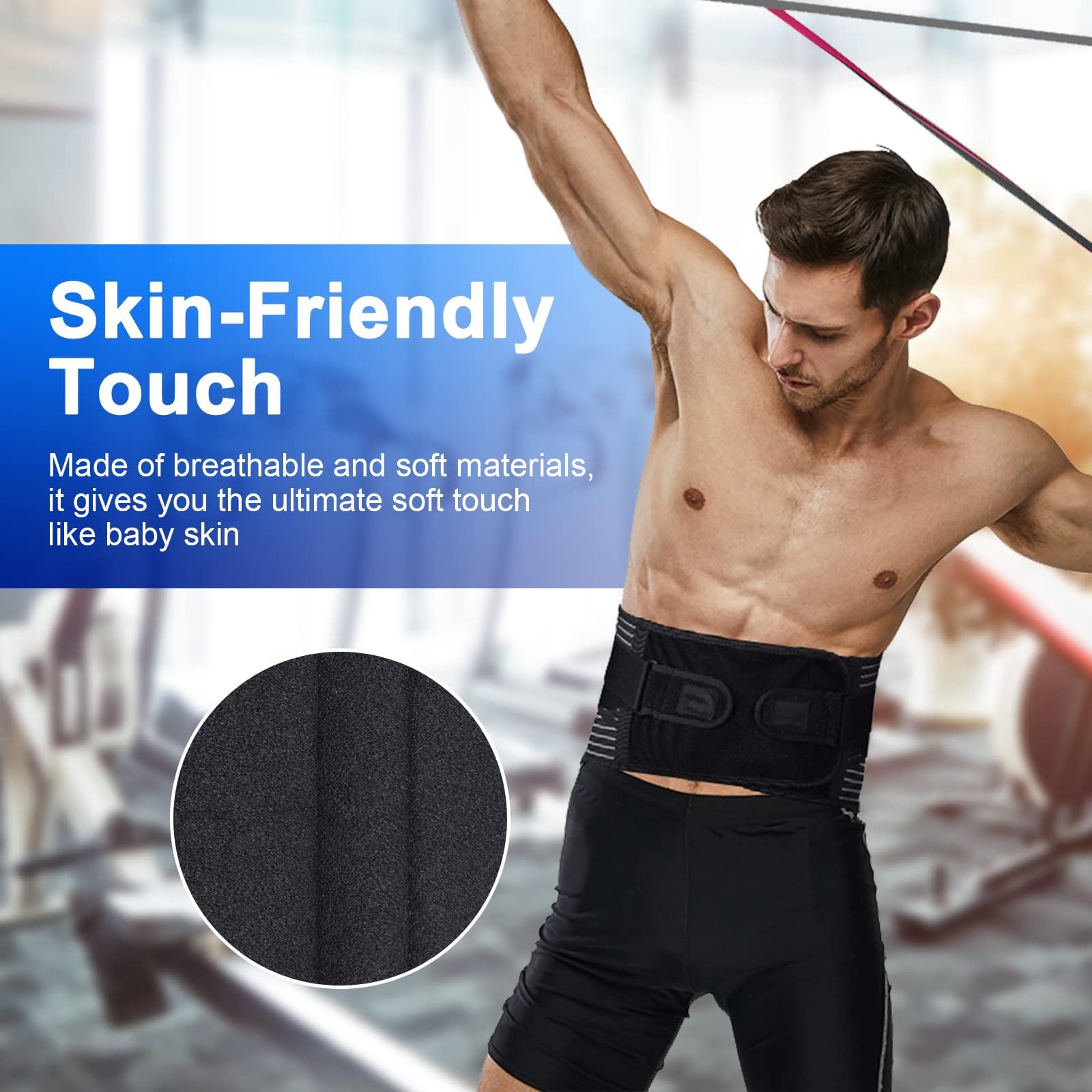 Bretelle Traspiranti Per La Schiena Per Uomo E Donna, Cintura Di Supporto Lombare Per Alleviare Il Dolore Lombare Fascia Di Decompressione Spinale Allenatore Regolabile Per Sciatica(M 100*20 cm)