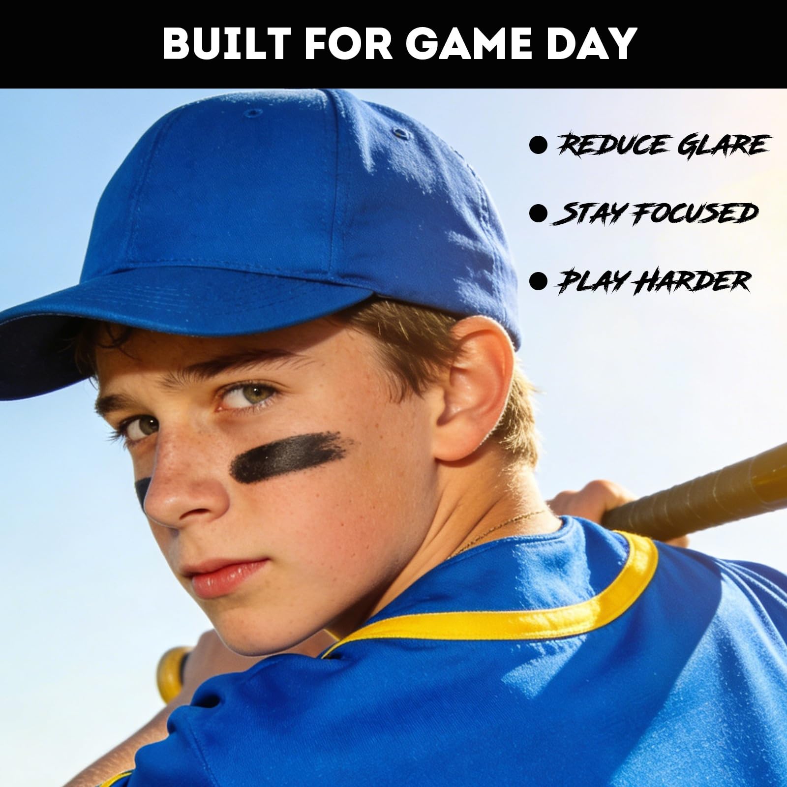 Eye Black Stick 20 Pack, 12 Colors Sports Eye Black for Football Baseball Softball, Anti Glare Eye Black Face Paint for Athletes & Fans, Retractable Under Eye Sports Paint Sticks for Game Day - 4