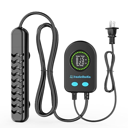 Submersible Aquarium Heater 100W/200W/300W/500W, Fish Tank Heater with high-Temperature Protection