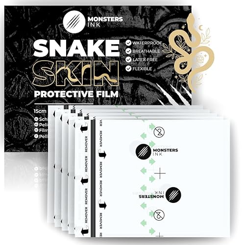 Película de protección de tatuaje de piel de serpiente, cubierta de tatuaje de segunda piel para tatuajes, vendaje de cuidado posterior del tatuaje,